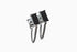 Ameya अमेय | Onyx | Ohrstecker mit Kette | Silber | Rhodiniert